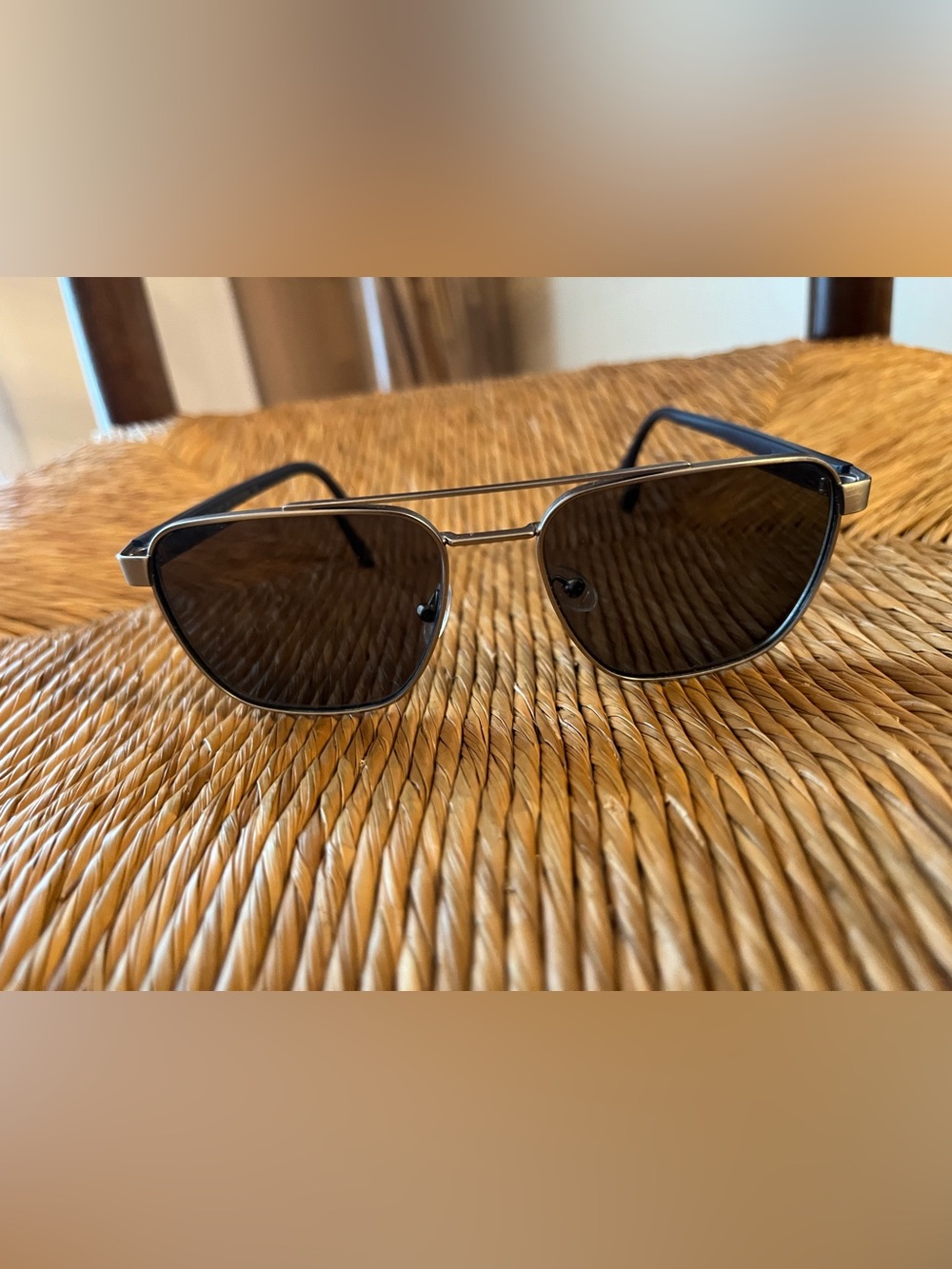 Float Eyewear Men's Metal Navigator Sunglasses Gunmetal Grey 7022